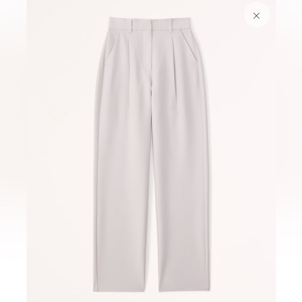 Abercrombie Curve Love Tailored Straight Pant (Light Taupe)